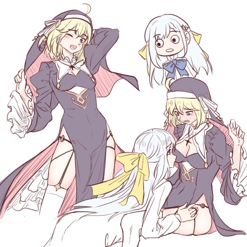 anisphia wynn palettia and euphyllia magenta (tensei oujo to tensai reijou no mahou kakumei) drawn by anjuro_zeeku