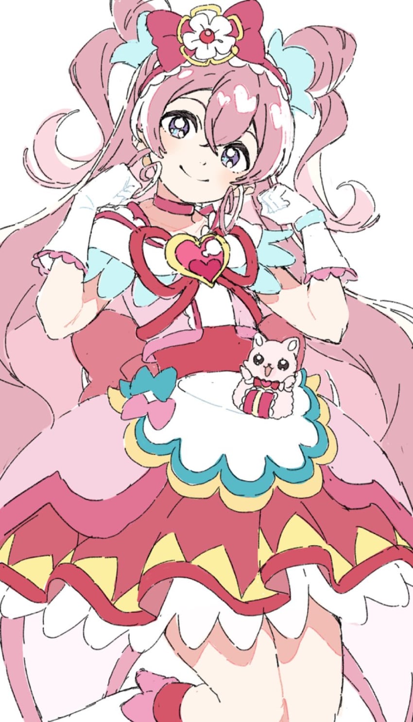 nagomi yui and cure precious (precure and 1 more) drawn by ginjiro_(ginjiroxx)