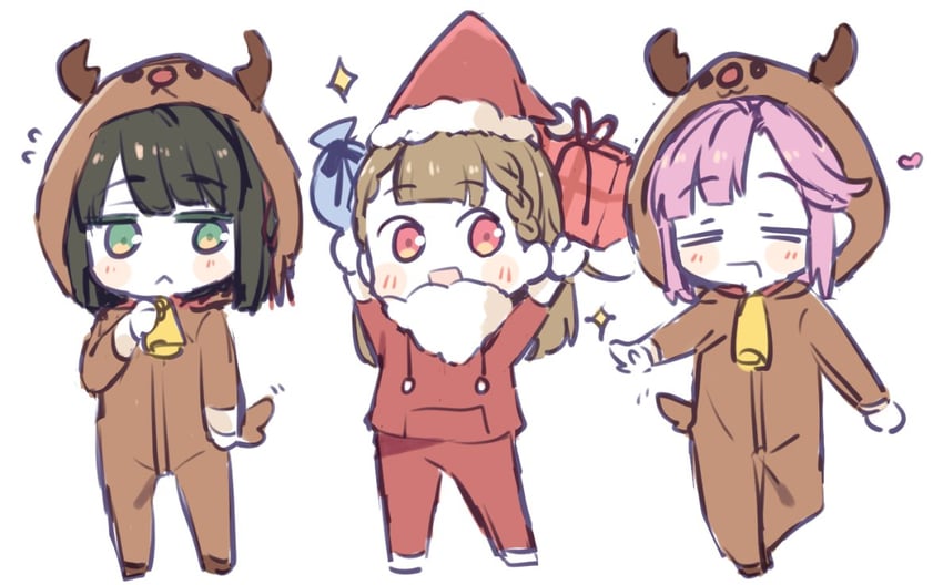 momose ginko, anyoji hime, and kachimachi kosuzu (love live! and 1 more) drawn by bluesky021