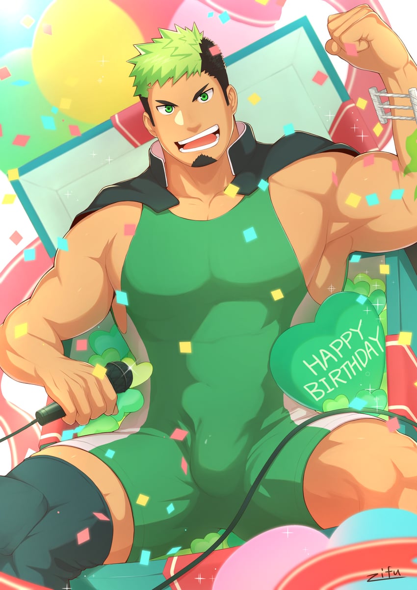 ikusaba daisuke and taurus mask (tokyo afterschool summoners) drawn by zifu