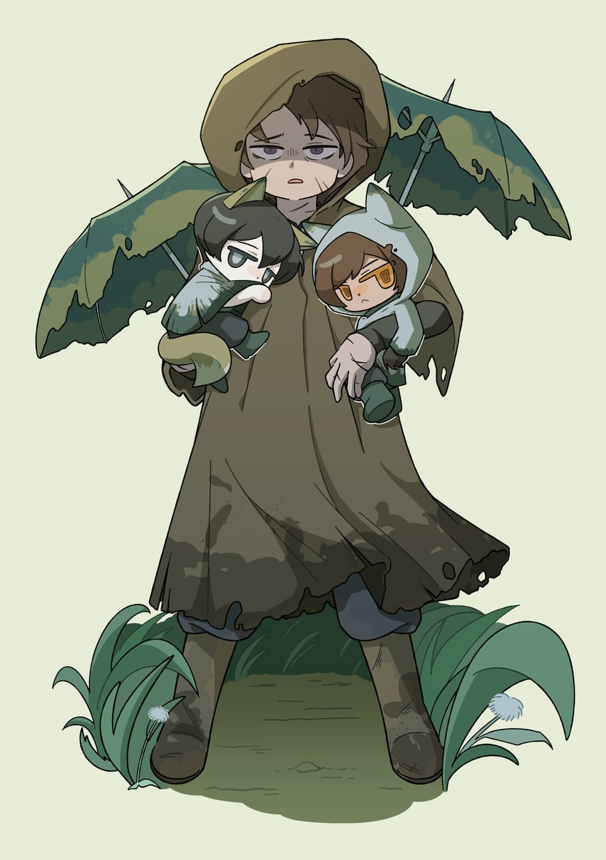 yi sang, heathcliff, and outis (project moon and 1 more) drawn by uuu_(gyojamandu)
