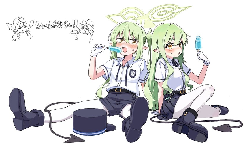 hikari and nozomi (blue archive) drawn by nuurise2023 and yoku_soy