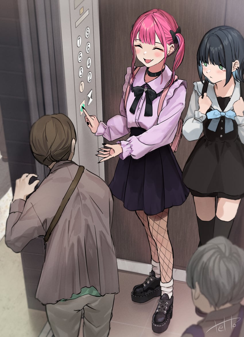 hinamizawa hinami and igarashi ritsu (original) drawn by tetto_(onnoveltet)