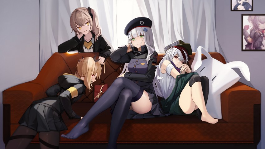 hk416, ump45, ump9, and g11 (girls' frontline) drawn by anizi