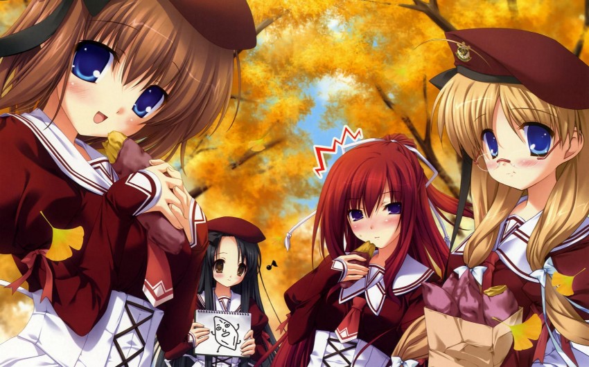 kusakabe misuzu, minase yuka, tachibana kukuri, and hirohara yukiko (11eyes) drawn by chikotam