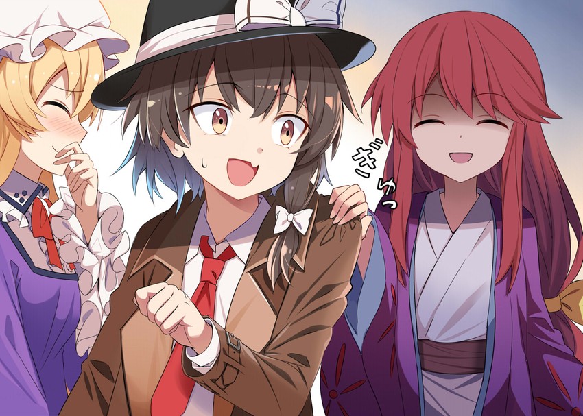 usami renko, maribel hearn, and kotohime (touhou) drawn by e.o.