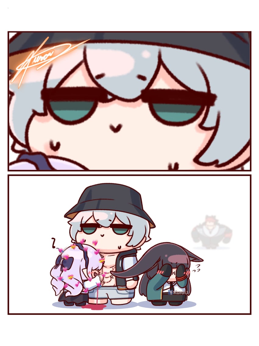 hoshimi miyabi, vivian banshee, komano manato, and wise (zenless zone zero) drawn by kuroij