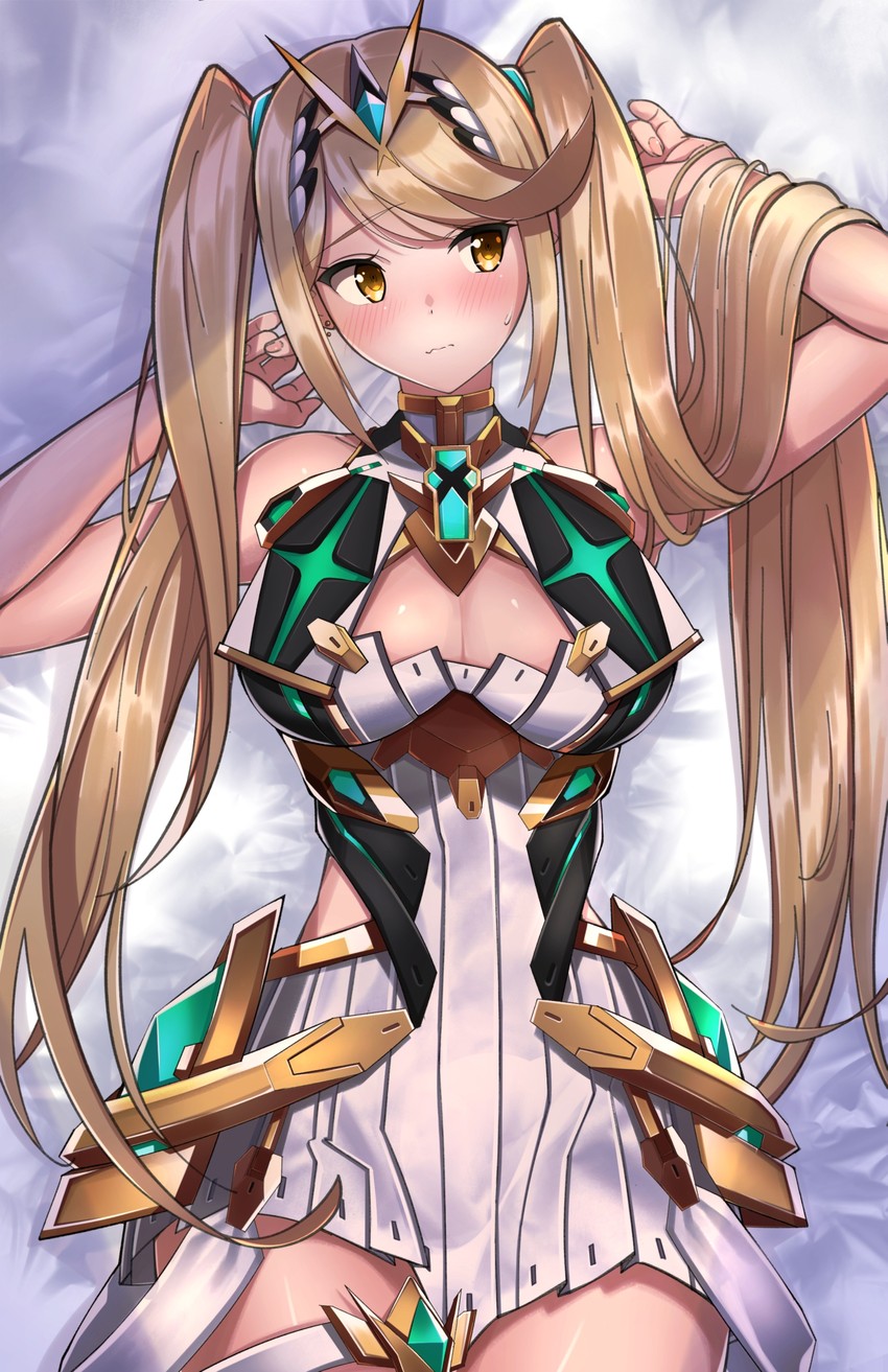 mythra (xenoblade chronicles and 1 more) drawn by nakazou2000