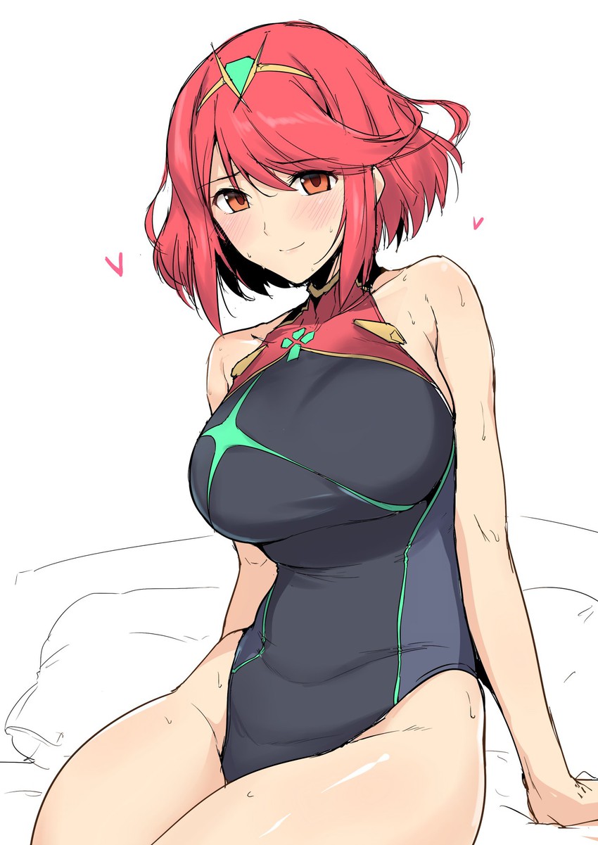 pyra (xenoblade chronicles and 1 more) drawn by halcon