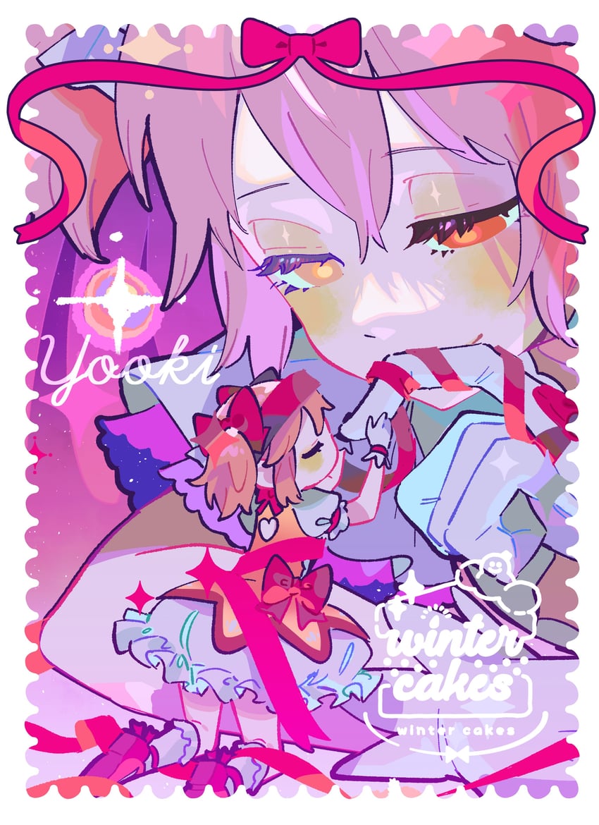 kaname madoka and ultimate madoka (mahou shoujo madoka magica) drawn by yooki_(winter_cakes)