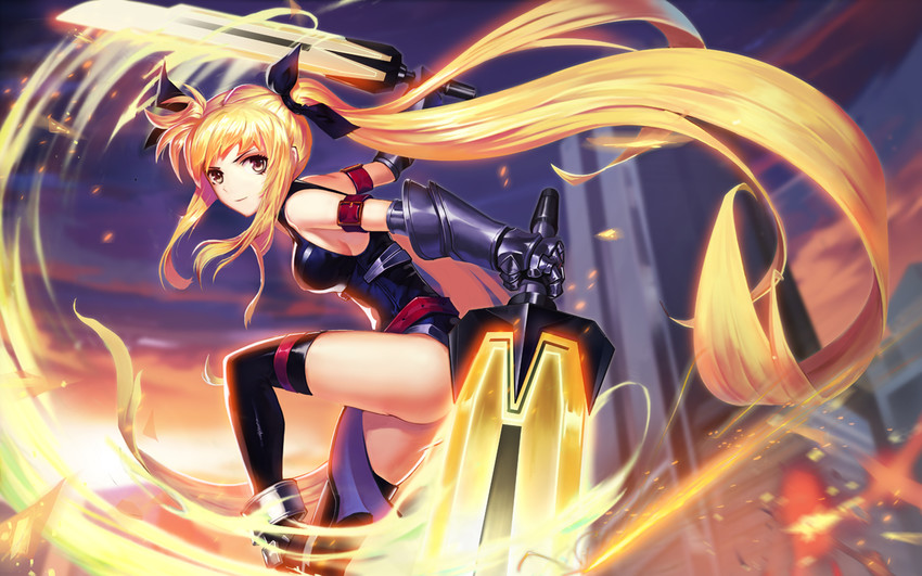 fate testarossa and bardiche (lyrical nanoha and 1 more)