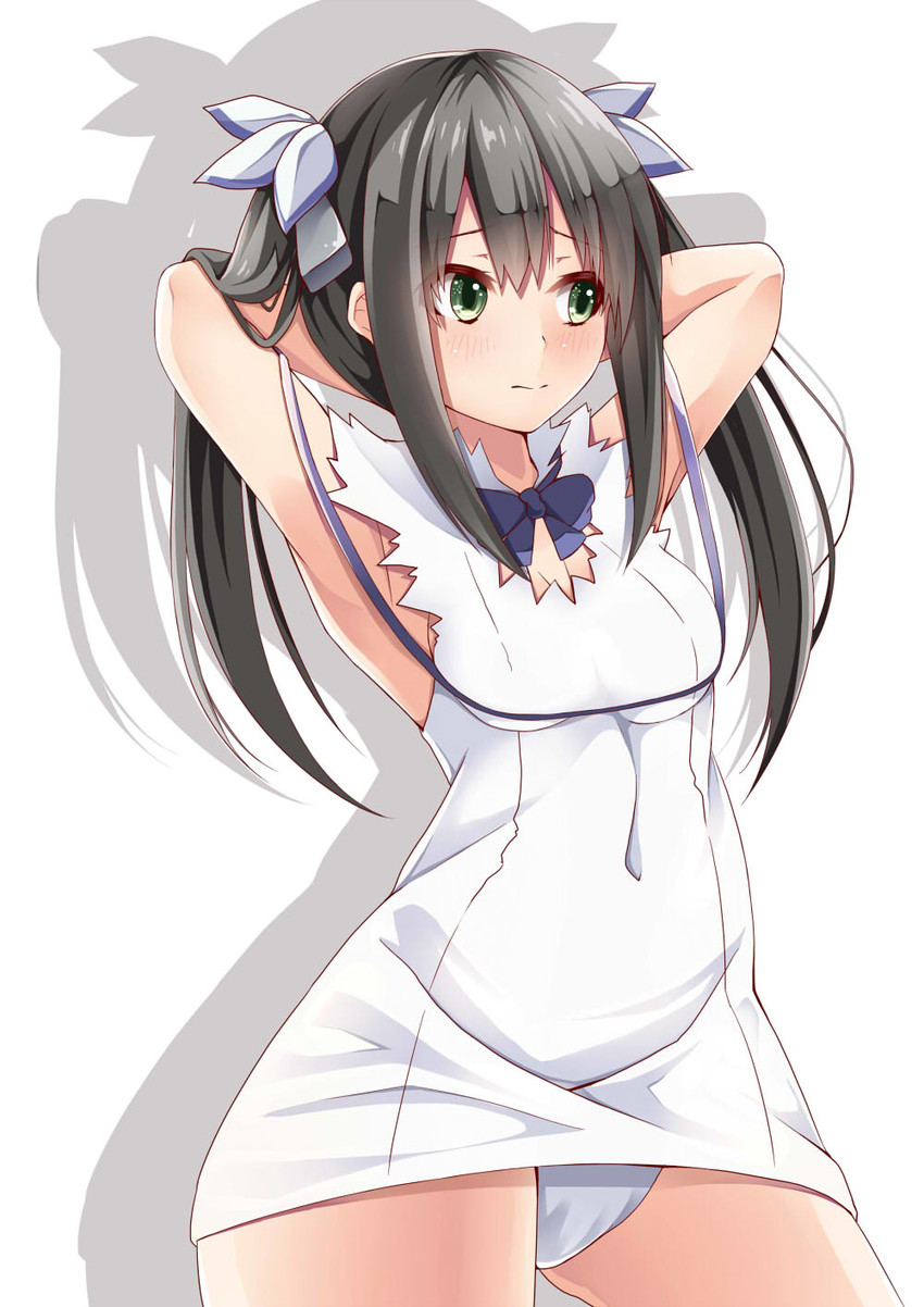 shibuya rin and hestia (idolmaster and 2 more) drawn by creek_(moon-sky)