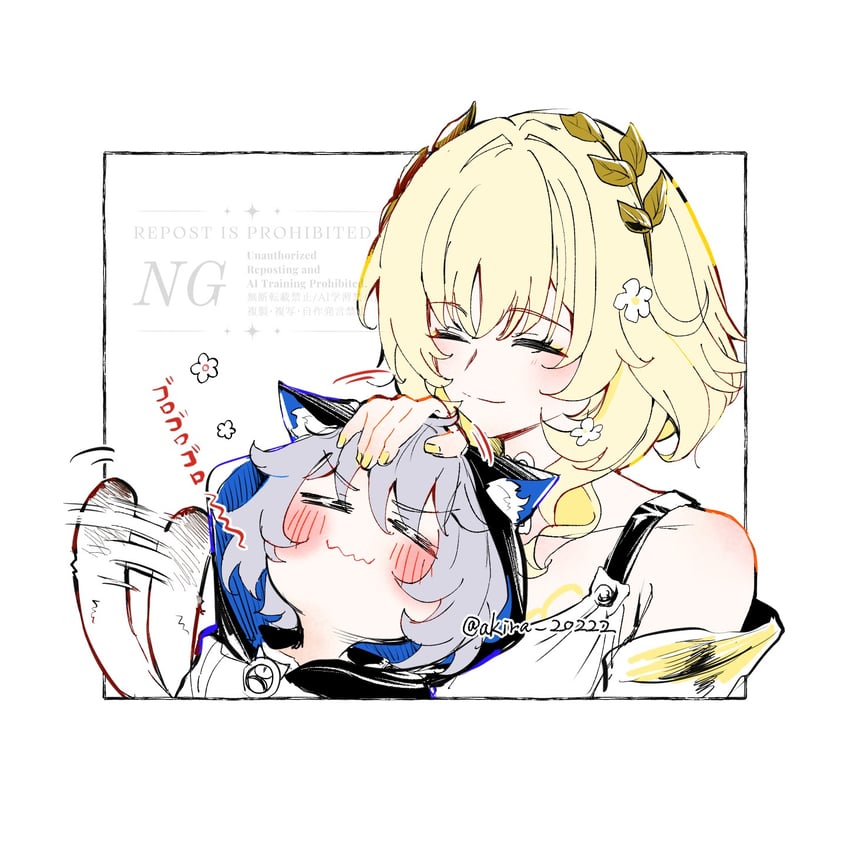 aglaea and cipher (honkai and 1 more) drawn by kiguchi_hikaru