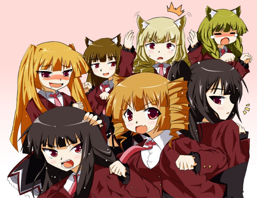 mammon, lucifer, asmodeus, beelzebub, belphegor, and 2 more (umineko no naku koro ni) drawn by tamayura_(erementar-gerad)