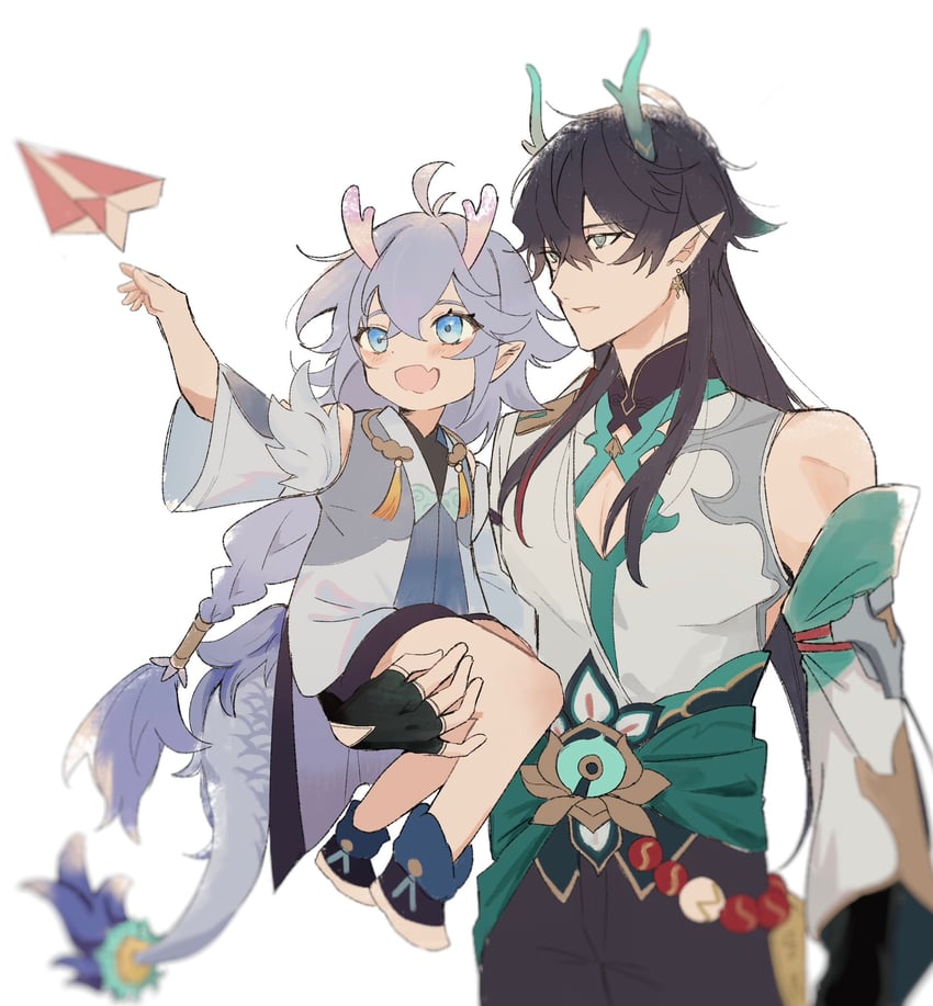dan heng and bailu (honkai and 1 more) drawn by notonose