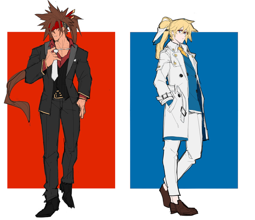 sol badguy and ky kiske (guilty gear and 1 more) drawn by makai