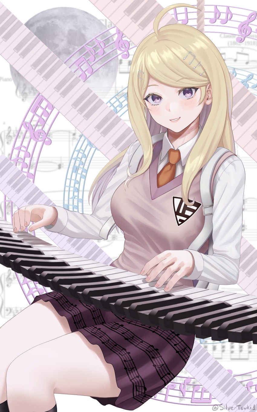 akamatsu kaede (danganronpa and 1 more) drawn by silvertsuki
