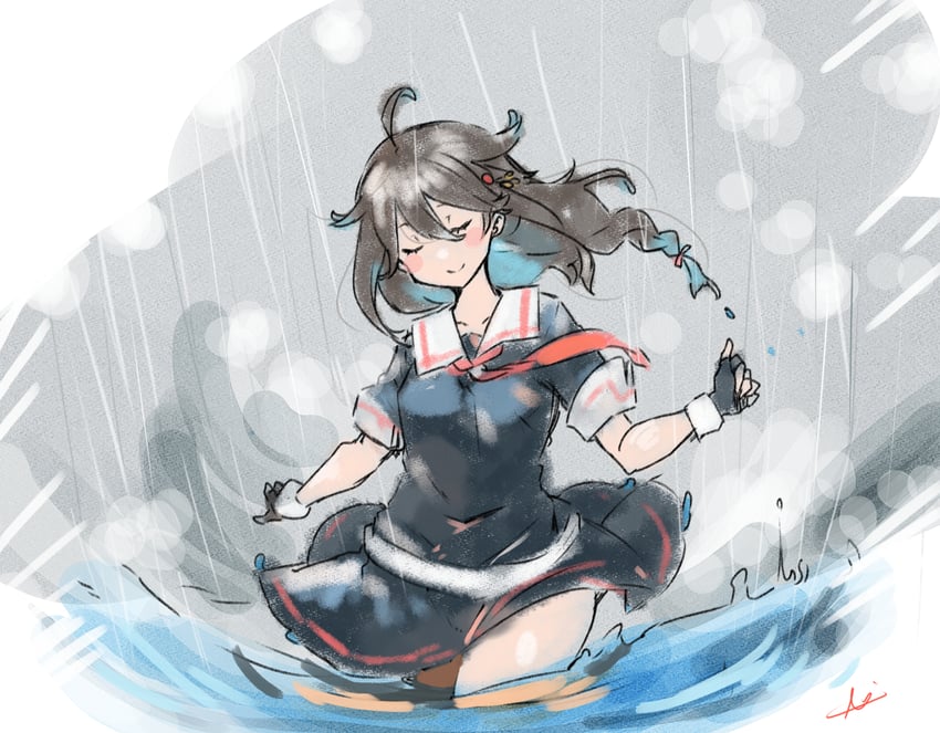 shigure and shigure kai ni (kantai collection) drawn by sunday_aki