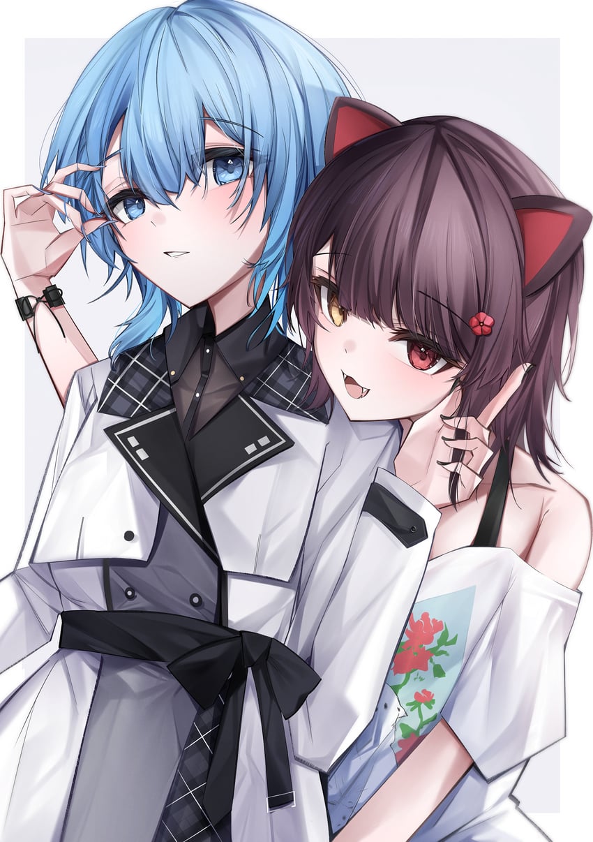 hoshimachi suisei and inui toko (hololive and 1 more) drawn by simoxia