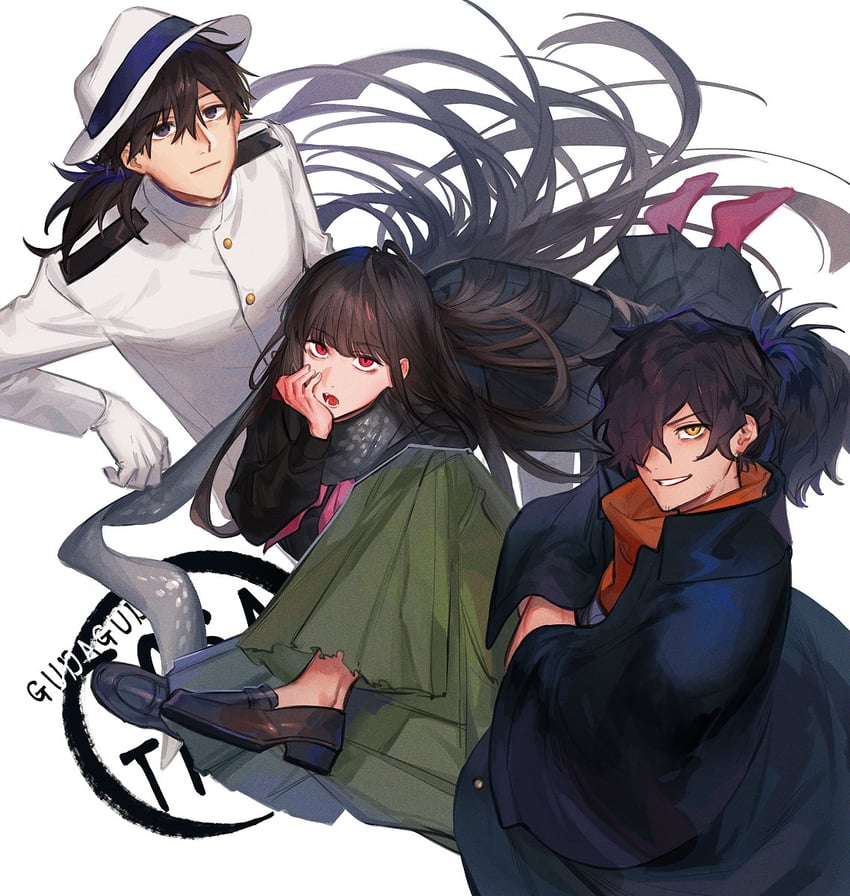 okada izou, sakamoto ryouma, and oryou (fate and 1 more) drawn by chago_(aruchagos7180)