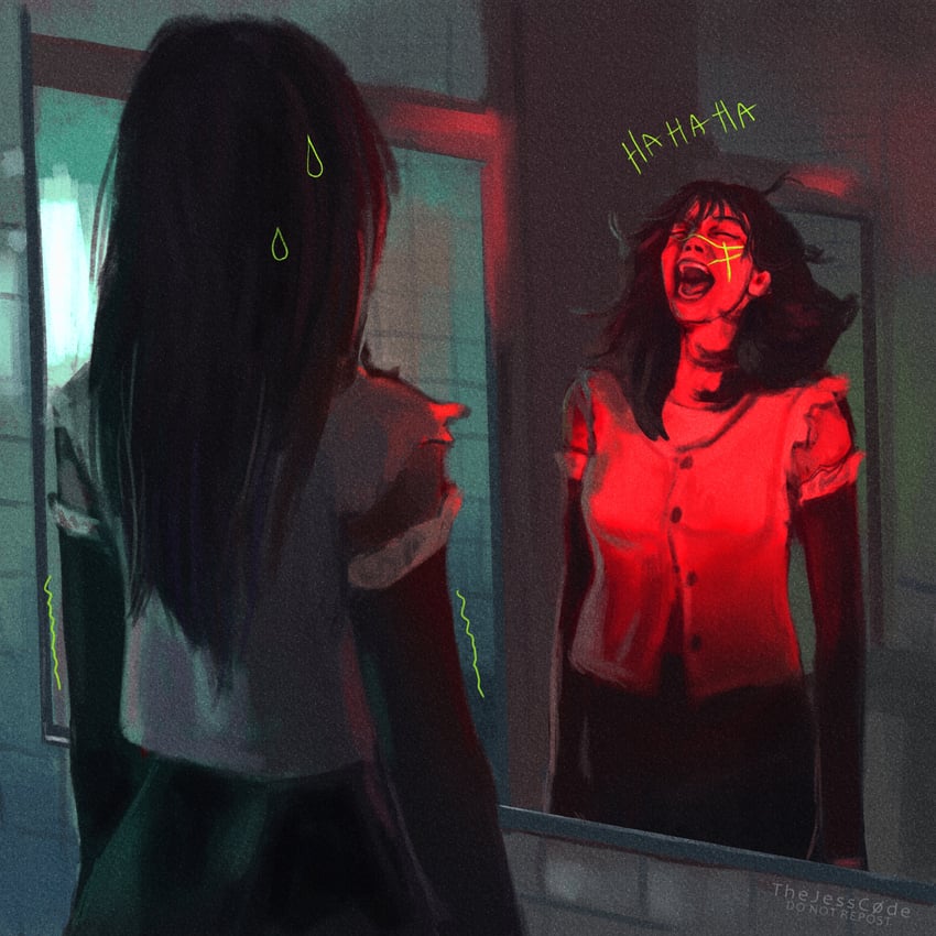 yoru and mitaka asa (chainsaw man) drawn by thejesscode