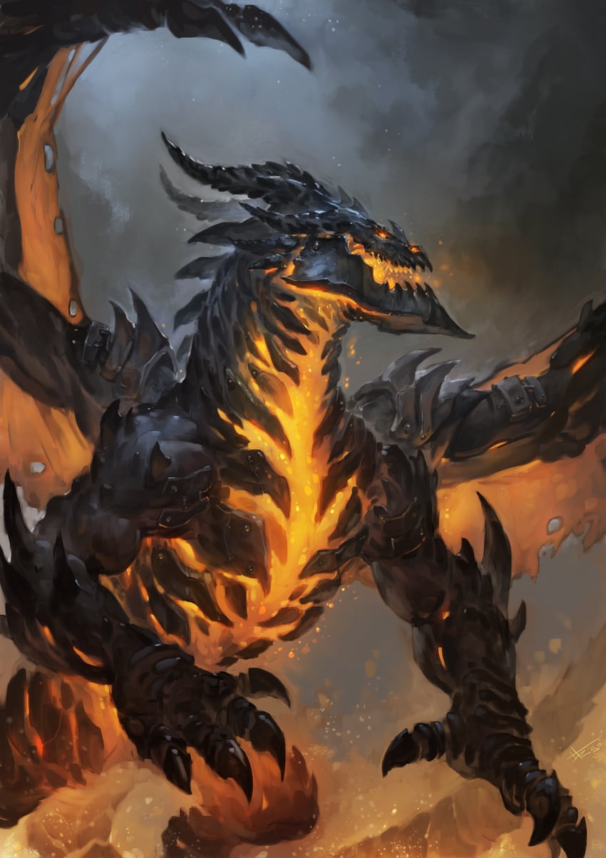 deathwing (warcraft and 1 more) drawn by thiago_almeida