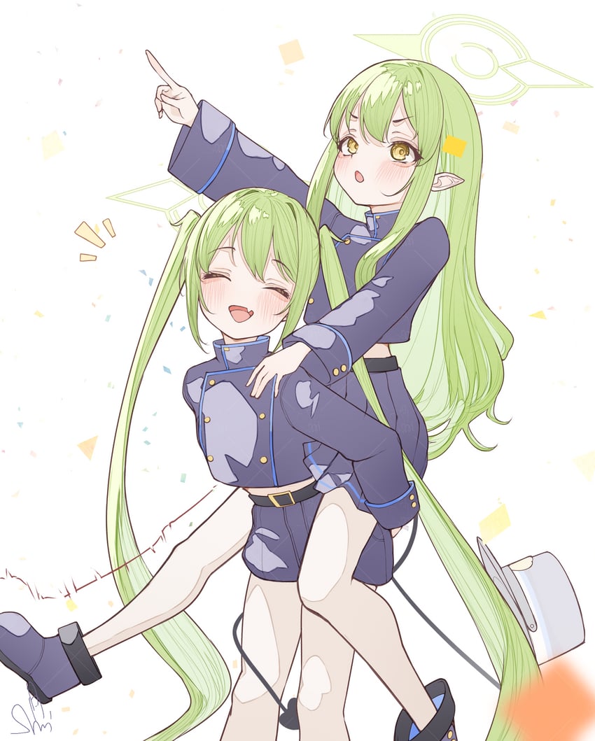 hikari and nozomi (blue archive) drawn by tachibana_shiori_(suica_112)