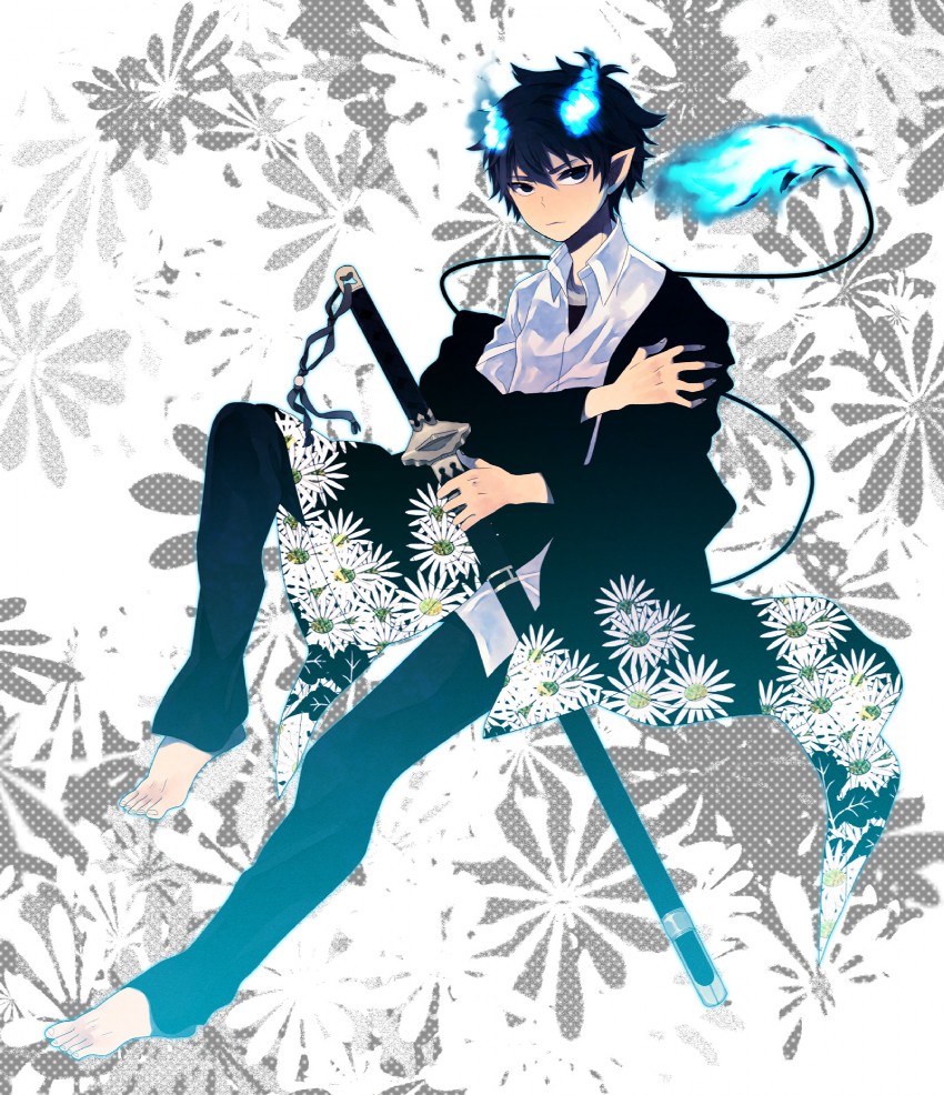 okumura rin (ao no exorcist) drawn by ono_(0_no)