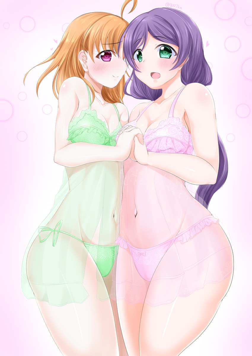 tojo nozomi and takami chika (love live! and 2 more) drawn by asakawa-san_(8107ka)