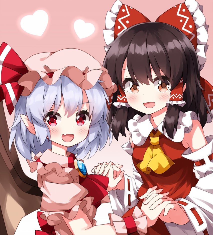 hakurei reimu and remilia scarlet (touhou) drawn by ruu_(tksymkw)