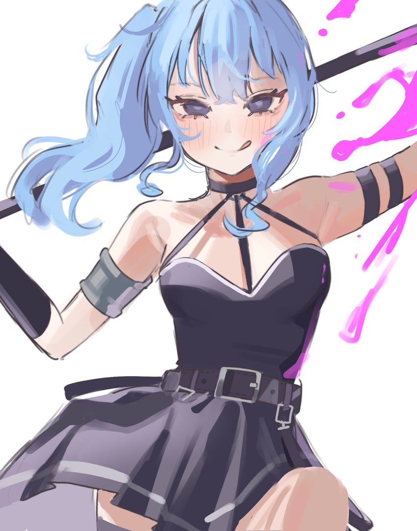 hoshimachi suisei and ubel (hololive and 1 more) drawn by tomanesan