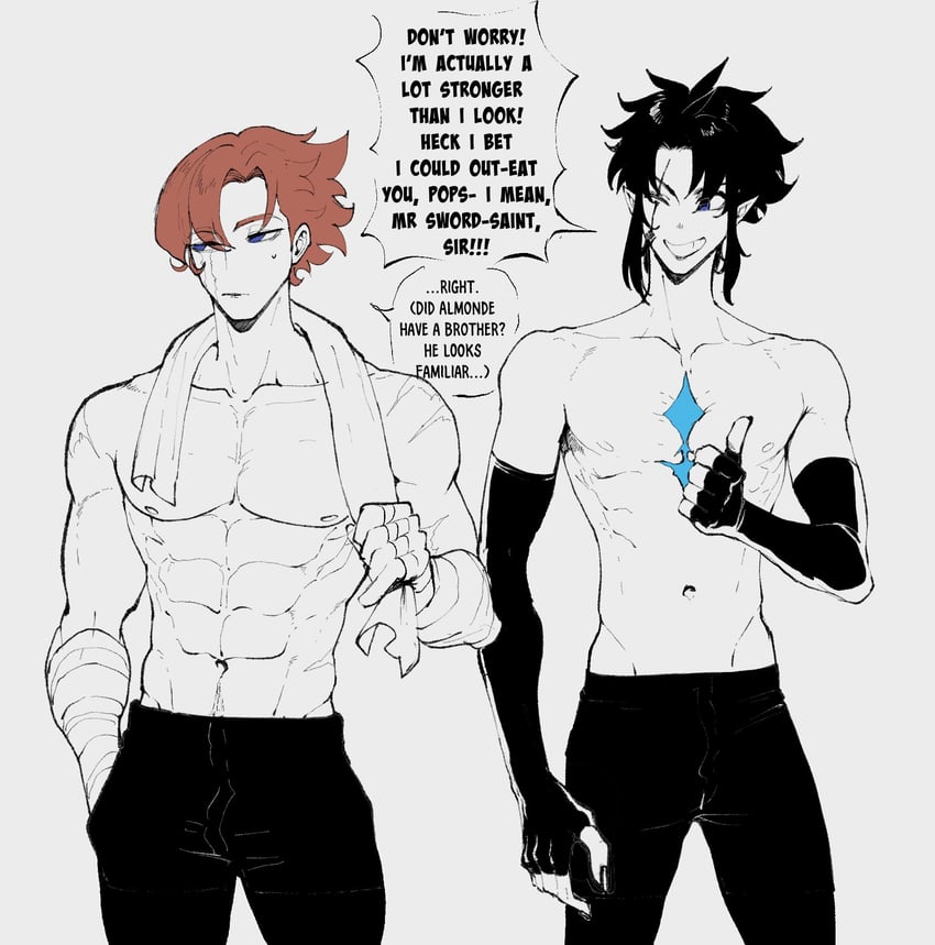 mikhail and lazarus (original and 1 more) drawn by nyantcha