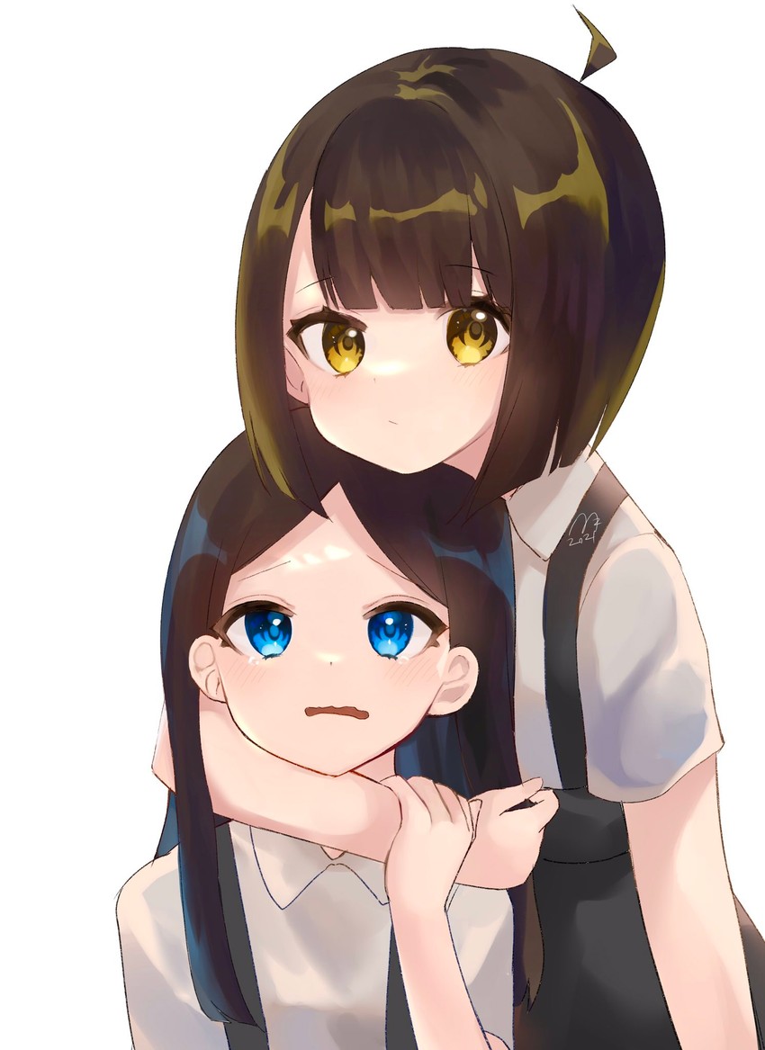 ena, happy ena, and sad ena (ena) drawn by usagimarumei