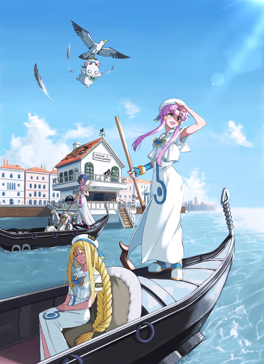 mizunashi akari, alice carroll, aika granzchesta, aria pokoteng, alicia florence, and 4 more (aria) drawn by haitempo