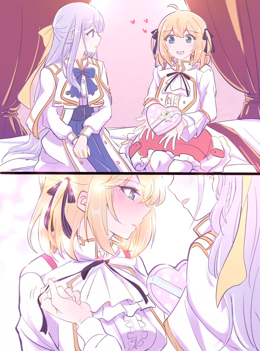 anisphia wynn palettia and euphyllia magenta (tensei oujo to tensai reijou no mahou kakumei) drawn by qqwan120