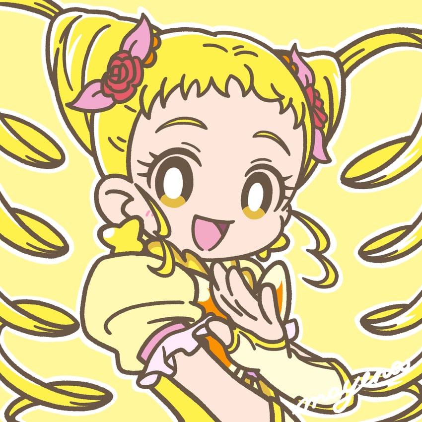 kasugano urara and cure lemonade (precure and 1 more) drawn by mayena