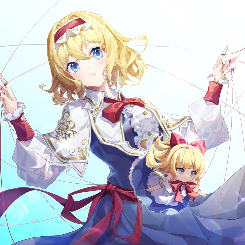 alice margatroid and shanghai doll (touhou) drawn by tachiarai_kuri