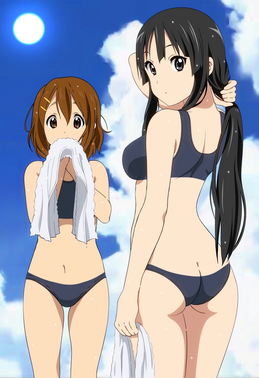 akiyama mio and hirasawa yui (k-on!) drawn by nozomiji