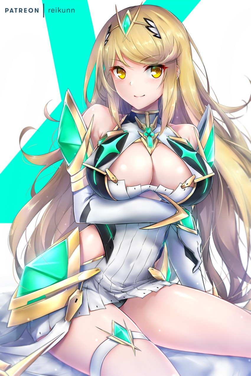 mythra (xenoblade chronicles and 1 more) drawn by rei_kun