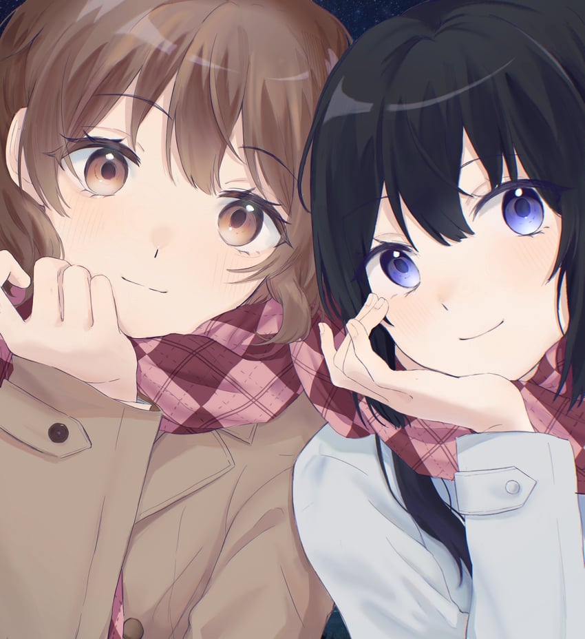 oumae kumiko and kousaka reina (hibike! euphonium) drawn by fufu_060211