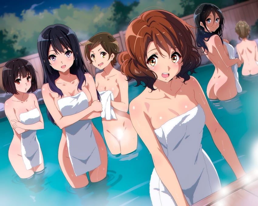 oumae kumiko, kousaka reina, tanaka asuka, hisaishi kanade, and katou hazuki (hibike! euphonium) drawn by sbel02
