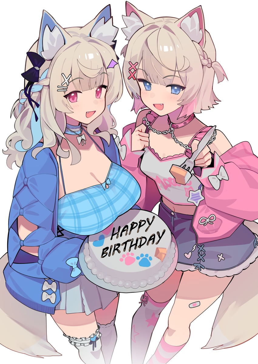 fuwawa abyssgard and mococo abyssgard (hololive and 1 more) drawn by dismassd