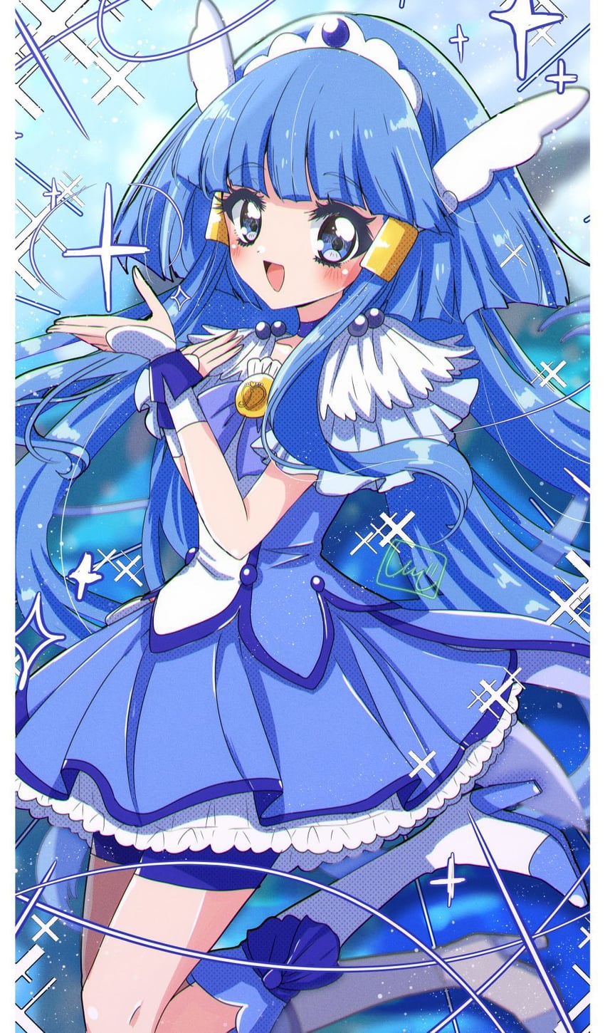 aoki reika and cure beauty (precure and 1 more) drawn by shinji_(udonteishoku)