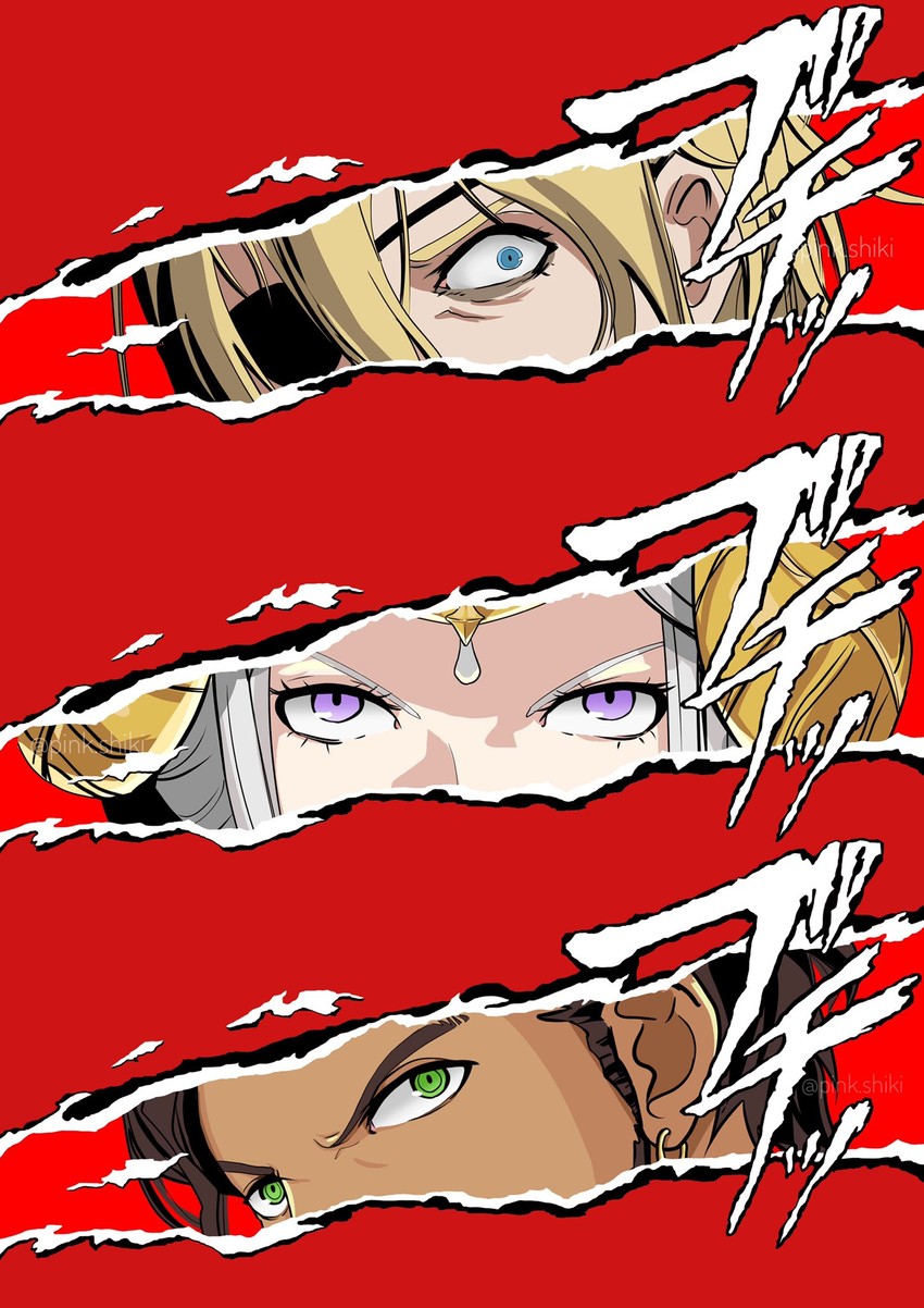 edelgard von hresvelg, dimitri alexandre blaiddyd, and claude von riegan (fire emblem and 3 more) drawn by shikipink