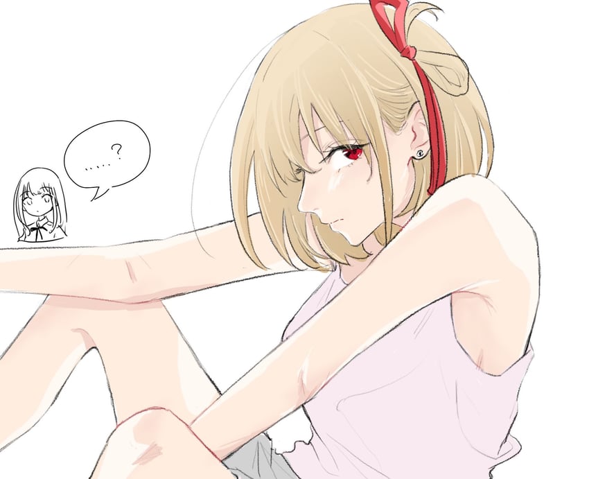 nishikigi chisato and inoue takina (lycoris recoil) drawn by shiratama_draw