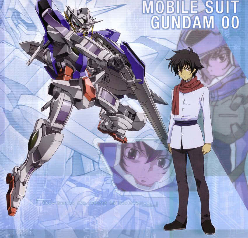 setsuna f. seiei and gundam exia (gundam and 1 more)