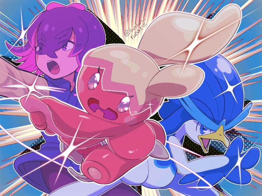 dot, quaxwell, and tinkatuff (pokemon and 1 more) drawn by runachikku