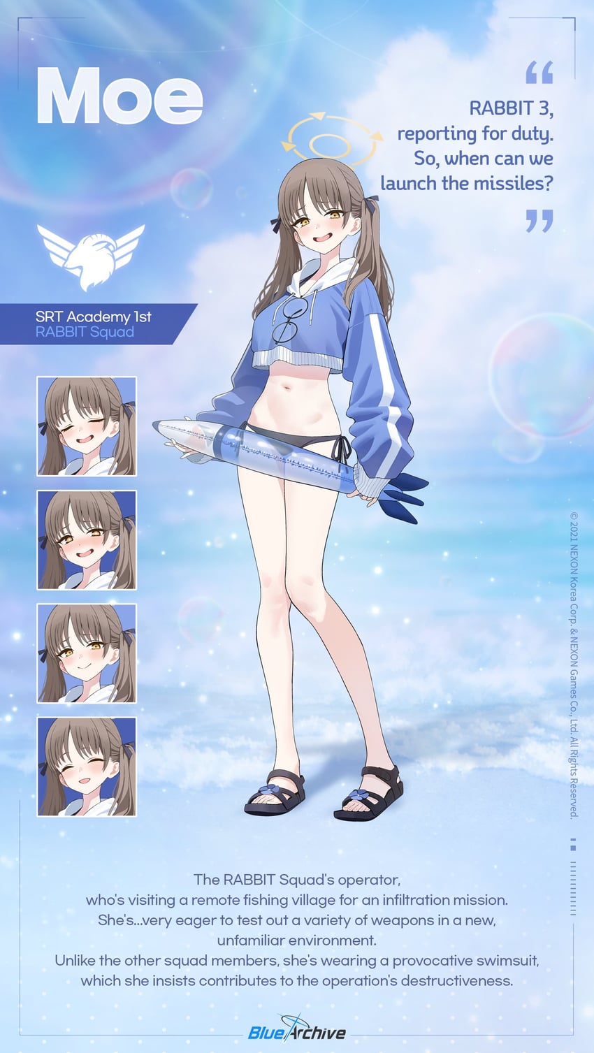 moe (blue archive) drawn by mx2j