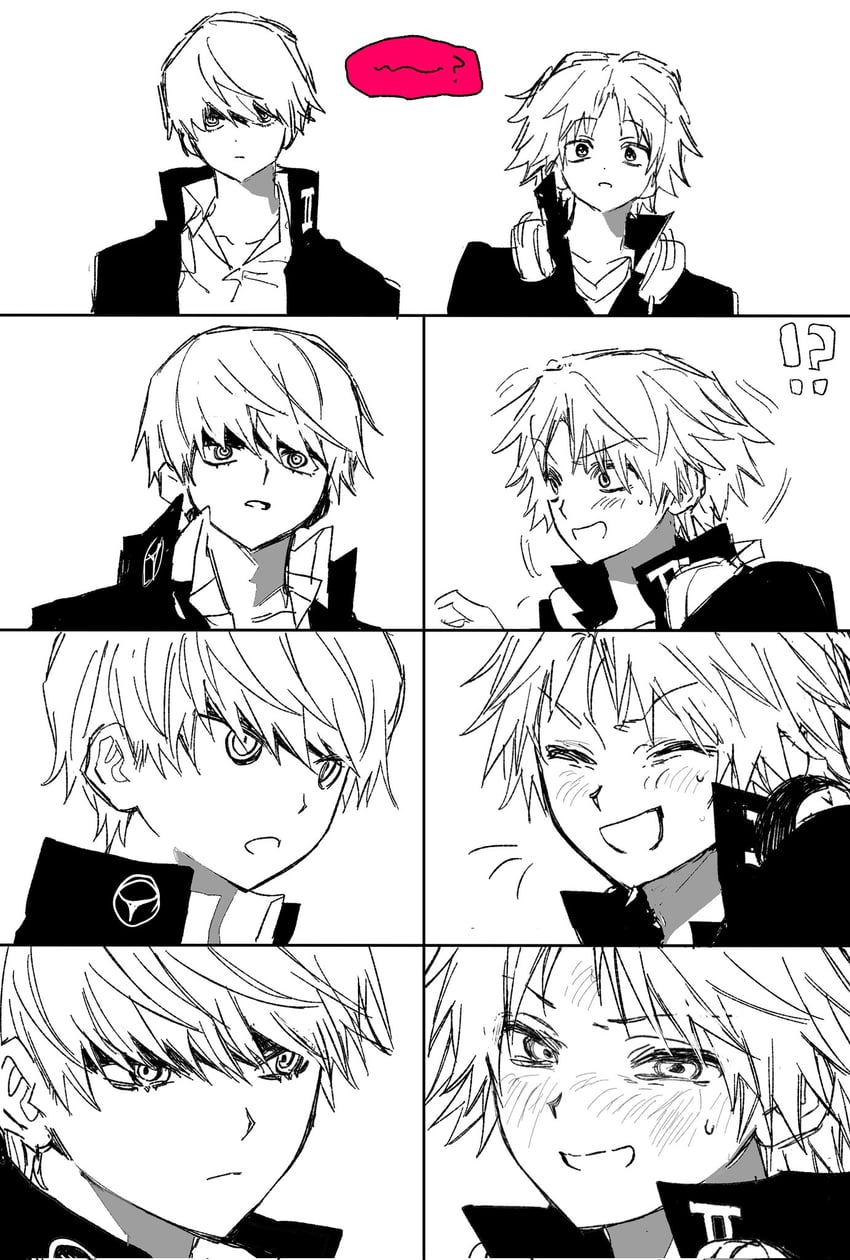 narukami yu and hanamura yousuke (persona and 1 more) drawn by goguma_wagamja