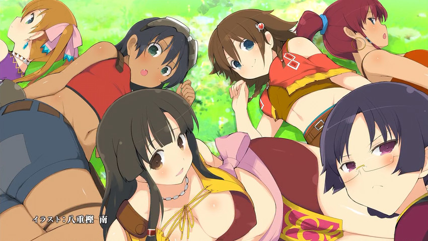 amy, bellows, saaya, melty, ridget, and 1 more (suisei no gargantia) drawn by yaegashi_nan